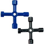 Chave Cruzada para Válvula de Medidor de Água de Elevador, Chave Triangular Interna, Estilo: A Preto, A Preto, A Azul, B Prateado, D Prateado Centro Seis Lados/Buraco Quadrado, E Prateado, F Prateado, D Prateado Centro Buraco Quadrado Duplo Lado