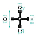Chave Cruzada para Válvula de Medidor de Água de Elevador, Chave Triangular Interna, Estilo: A Preto, A Preto, A Azul, B Prateado, D Prateado Centro Seis Lados/Buraco Quadrado, E Prateado, F Prateado, D Prateado Centro Buraco Quadrado Duplo Lado