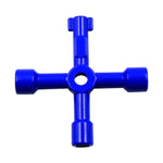 Chave Cruzada para Válvula de Medidor de Água de Elevador, Chave Triangular Interna, Estilo: A Preto, A Preto, A Azul, B Prateado, D Prateado Centro Seis Lados/Buraco Quadrado, E Prateado, F Prateado, D Prateado Centro Buraco Quadrado Duplo Lado
