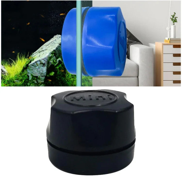 Escova de Limpeza Magnética Dupla Face para Aquário, Azul, Branco, Preto