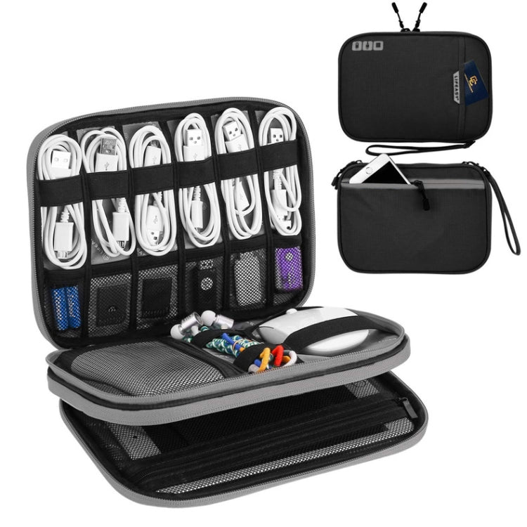 Bolsa de Armazenamento Digital Multifuncional de Viagem MapleStory, Tamanhos:, Pequeno (Preto), Médio (Preto), Médio (Cinzento), Grande (Preto), Grande (Cinzento)