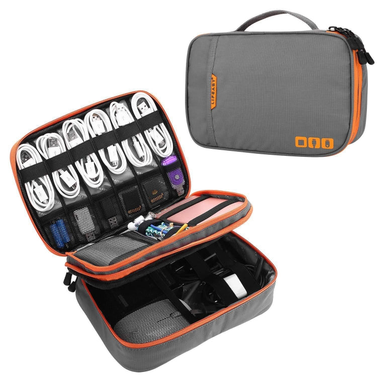 Bolsa de Armazenamento Digital Multifuncional de Viagem MapleStory, Tamanhos:, Pequeno (Preto), Médio (Preto), Médio (Cinzento), Grande (Preto), Grande (Cinzento)