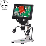 Microscópio Digital Eletrónico Portátil de Secretária com Ecrã LCD de 7 Polegadas G1200D 1200X, Plugue UE com Bateria, Plugue EUA com Bateria, Plugue AU com Bateria, Plugue Reino Unido com Bateria