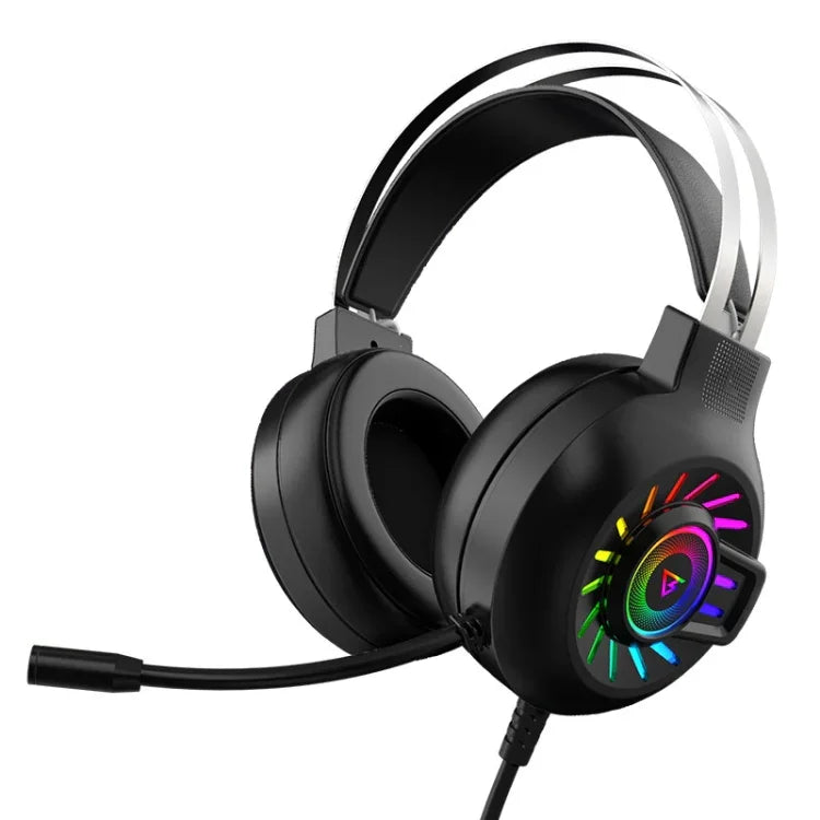 FOREV G97 Auscultadores Gaming com Fios RGB Luminosos com Microfone, Especificações:, Canal 7.1 (Preto)