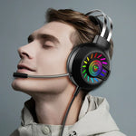 FOREV G97 RGB Luminous Wired Game Headset with Mic, Spec:, 7.1 Channel (Black)