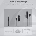 SOYTO SY490 Auscultadores para Ensino, Escritório, Aula Online, Computador, Estilo:, Duplo Auricular Preto Separado USB