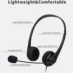 SOYTO SY490 Auscultadores para Ensino, Escritório, Aula Online, Computador, Estilo:, Duplo Auricular Preto Separado USB