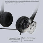 SOYTO SY490 Auscultadores para Ensino, Escritório, Aula Online, Computador, Estilo:, Duplo Auricular Preto Separado USB