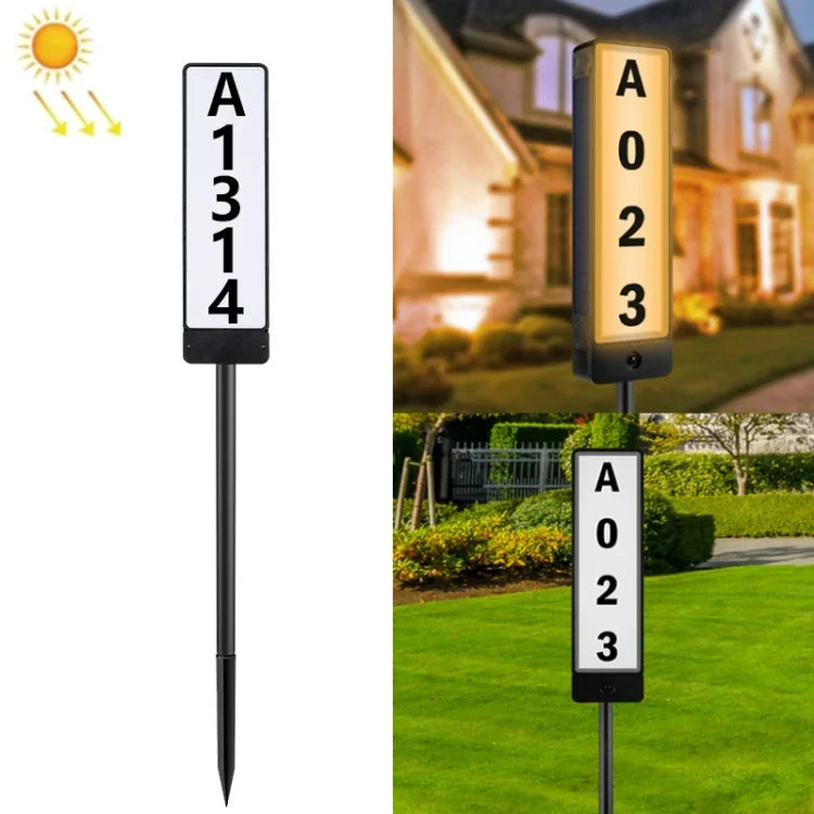 TS-G6704 Luz de Relvado com Plugue de Solo Solar de Dupla Temperatura de Cor para Número de Casa, TS-G6704