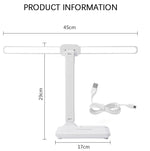 Candeeiro de Secretária LED de Dupla Cabeça com Carregamento, Estilo:, Versão Ligação Direta + Cabo, Recarregável 3600mAh + Cabo, Recarregável 4000mAh + Cabo