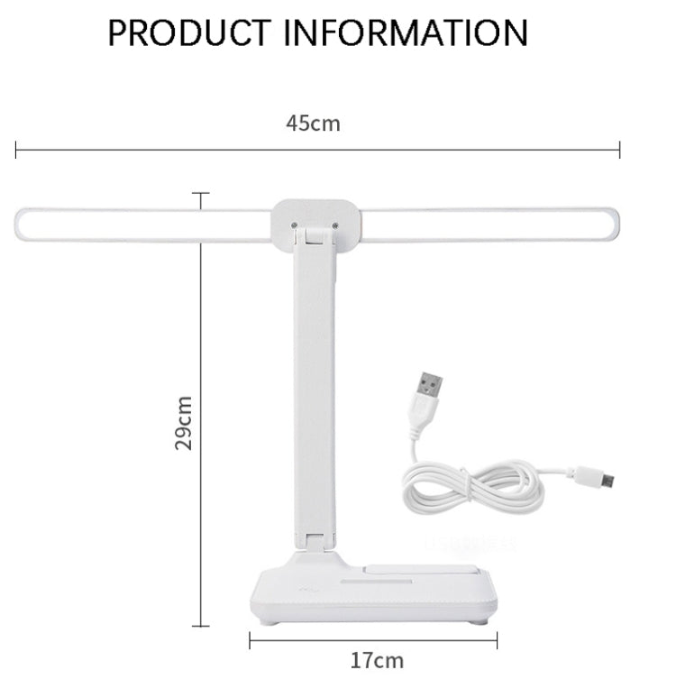 Candeeiro de Secretária LED de Dupla Cabeça com Carregamento, Estilo:, Versão Ligação Direta + Cabo, Recarregável 3600mAh + Cabo, Recarregável 4000mAh + Cabo