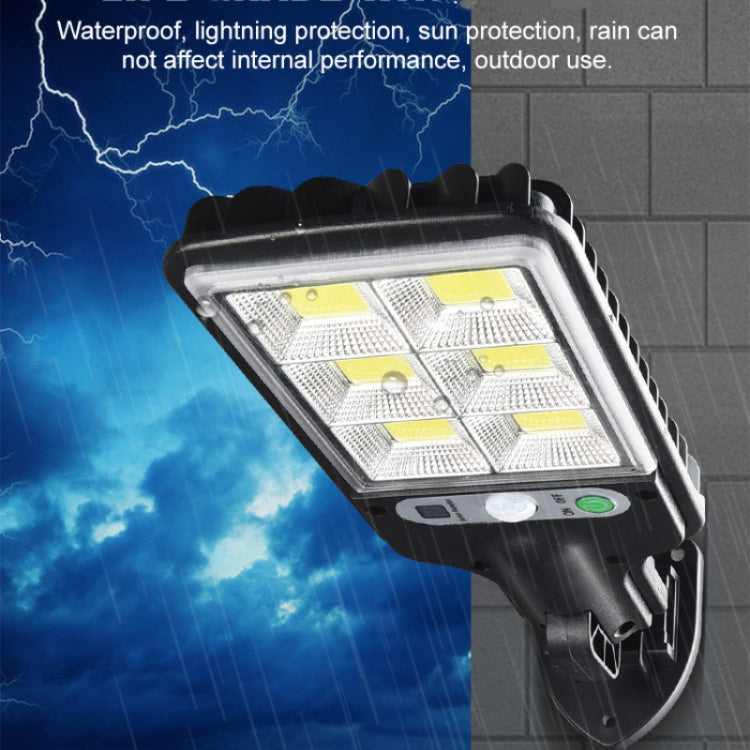 Luz de rua solar LED com indução de corpo humano para jardim, Especificações: 616A-18 LED, 616B-72 COB, 616C-30 COB, 616A-18 LED com controlo remoto, 616B-72 COB com controlo remoto, 616C-30 COB com controlo remoto