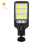 Luz de rua solar LED com indução de corpo humano para jardim, Especificações: 616A-18 LED, 616B-72 COB, 616C-30 COB, 616A-18 LED com controlo remoto, 616B-72 COB com controlo remoto, 616C-30 COB com controlo remoto