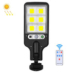 Luz de rua solar LED com indução de corpo humano para jardim, Especificações: 616A-18 LED, 616B-72 COB, 616C-30 COB, 616A-18 LED com controlo remoto, 616B-72 COB com controlo remoto, 616C-30 COB com controlo remoto