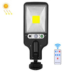 Luz de rua solar LED com indução de corpo humano para jardim, Especificações: 616A-18 LED, 616B-72 COB, 616C-30 COB, 616A-18 LED com controlo remoto, 616B-72 COB com controlo remoto, 616C-30 COB com controlo remoto