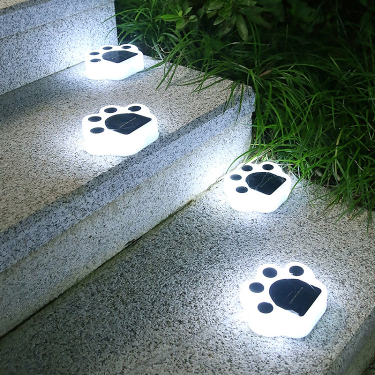 Luz enterrada solar LED para pátio exterior Bear Paw, luz branca, luz quente