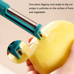 Multifunctional Fruit And Vegetable Cleaning Brush, White, Yellow, Blue, Green
