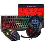 Conjunto de Teclado, Rato e Auscultadores Gaming Luminosos 4 em 1 T-WOLF TF-800
