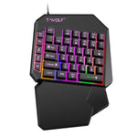 Teclado Gaming T-WOLF para Telemóvel de Uma Mão, Especificação:, Teclado T19, Conjunto TF-900, Teclado + Rato + Trono