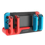 Base de carregamento DOBE TNS-0122 4 em 1 para gamepad Switch OLED, TNS-0122 Vermelho Preto, TNS-0122 Branco Preto