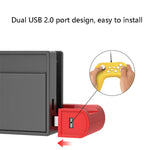 Base de carregamento DOBE TNS-0122 4 em 1 para gamepad Switch OLED, TNS-0122 Vermelho Preto, TNS-0122 Branco Preto