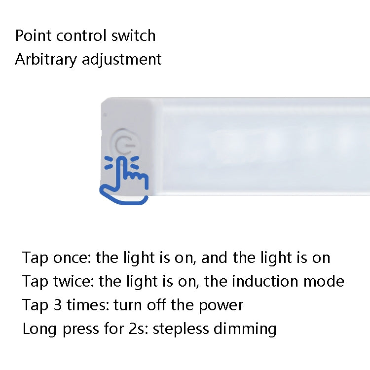 Lâmpada LED de Indução por Corpo Humano Tira Longa Lâmpada para Armário Recarregável, Tamanho:, 10cm, 15cm, 21cm