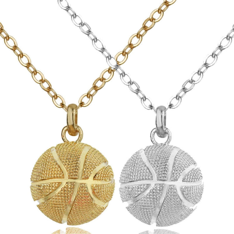 Colar com Pendente de Bola Desportiva Tridimensional, Estilo: Rugby Feminino em Ouro 18K, Basquetebol Masculino em K Branco, Futebol Masculino em Ouro 18K