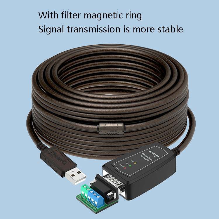 DTECH DT-5019 Cabo de Conversão USB para RS485 / RS422, Chip FT232, Comprimento:, 0,5m, 1,5m