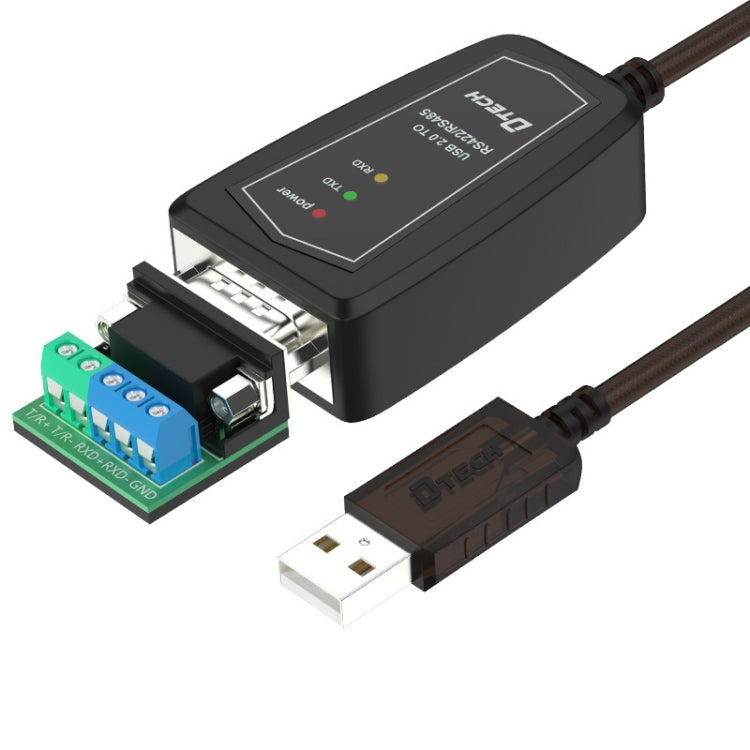 DTECH DT-5019 Cabo de Conversão USB para RS485 / RS422, Chip FT232, Comprimento:, 0,5m, 1,5m