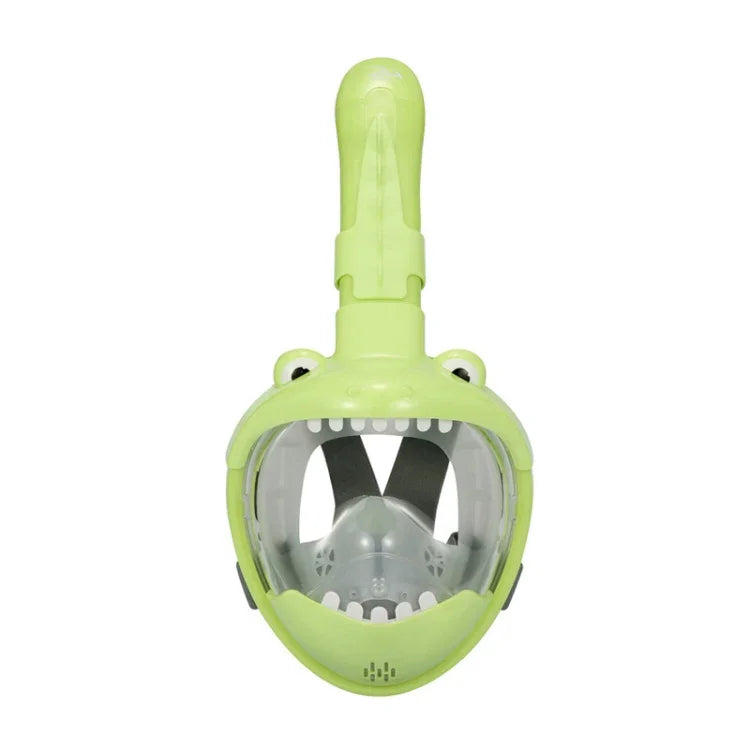 Máscara de Mergulho Seca Completa para Crianças com Desenho Animado, Anti-Embaçamento para Natação e Snorkeling, XS