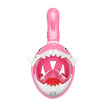 Máscara de Mergulho Seca Completa para Crianças com Desenho Animado, Anti-Embaçamento para Natação e Snorkeling, XS