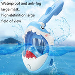 Máscara de Mergulho Seca Completa para Crianças com Desenho Animado, Anti-Embaçamento para Natação e Snorkeling, XS
