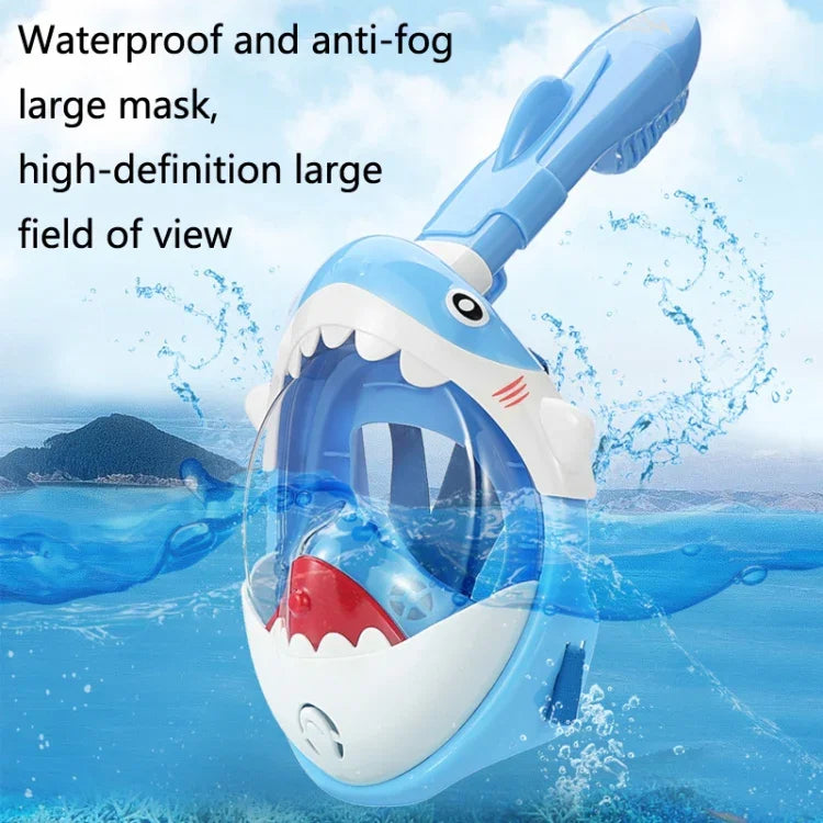 Máscara de Mergulho Seca Completa para Crianças com Desenho Animado, Anti-Embaçamento para Natação e Snorkeling, XS