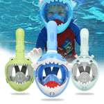 Máscara de Mergulho Seca Completa para Crianças com Desenho Animado, Anti-Embaçamento para Natação e Snorkeling, XS