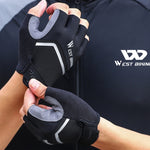 Luvas de Ciclismo WEST BIKING YP0211222 de Dedo Meio, Absorção de Impactos, M, L, XL