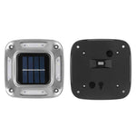 Lâmpada de Parede Solar com 8 LEDs para Exterior em Aço Inoxidável, Luz Branca, Luz Quente, Luz Colorida