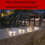 Lâmpada de Parede Solar com 8 LEDs para Exterior em Aço Inoxidável, Luz Branca, Luz Quente, Luz Colorida