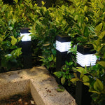 Luz Quadrada Solar Impermeável para Paisagem Exterior, Coluna de Relva, Luz Branca, Luz Amarela, Luz Colorida