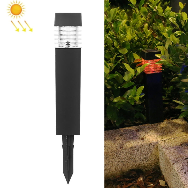 Luz Quadrada Solar Impermeável para Paisagem Exterior, Coluna de Relva, Luz Branca, Luz Amarela, Luz Colorida