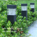 Luz Quadrada Solar Impermeável para Paisagem Exterior, Coluna de Relva, Luz Branca, Luz Amarela, Luz Colorida