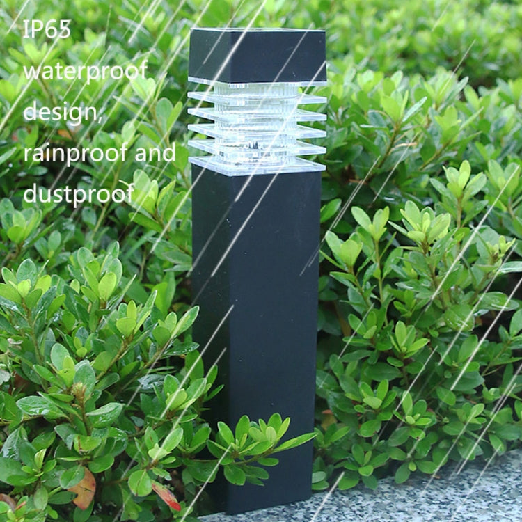 Luz Quadrada Solar Impermeável para Paisagem Exterior, Coluna de Relva, Luz Branca, Luz Amarela, Luz Colorida