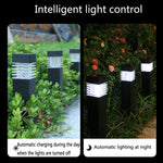 Luz Quadrada Solar Impermeável para Paisagem Exterior, Coluna de Relva, Luz Branca, Luz Amarela, Luz Colorida