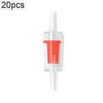 20 Peças de Válvula de Retenção para Traqueia de Bomba de Oxigénio para Aquário, 4mm (Vermelho), 4mm (Preto), 4mm (Branco), 4mm (Azul), 8mm (Vermelho), 10mm (Branco), 12mm (Branco), 4mm (Branco Vermelho)