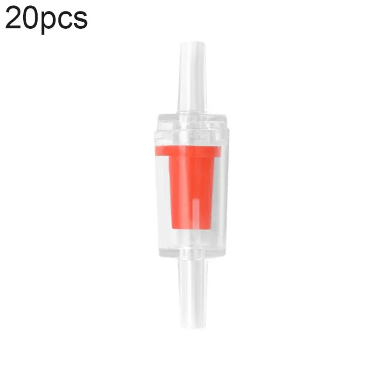 20 Peças de Válvula de Retenção para Traqueia de Bomba de Oxigénio para Aquário, 4mm (Vermelho), 4mm (Preto), 4mm (Branco), 4mm (Azul), 8mm (Vermelho), 10mm (Branco), 12mm (Branco), 4mm (Branco Vermelho)