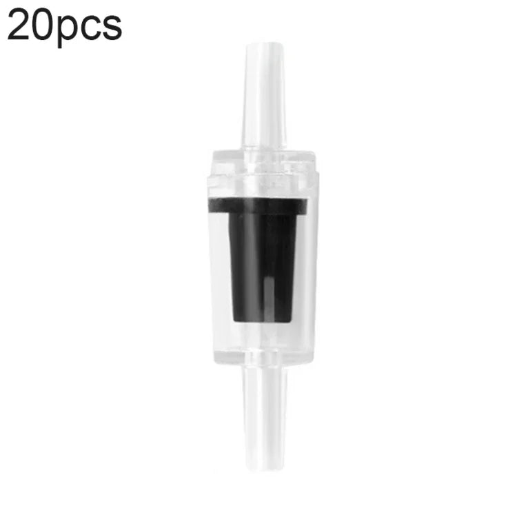 20 Peças de Válvula de Retenção para Traqueia de Bomba de Oxigénio para Aquário, 4mm (Vermelho), 4mm (Preto), 4mm (Branco), 4mm (Azul), 8mm (Vermelho), 10mm (Branco), 12mm (Branco), 4mm (Branco Vermelho)