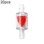 20 Peças de Válvula de Retenção para Traqueia de Bomba de Oxigénio para Aquário, 4mm (Vermelho), 4mm (Preto), 4mm (Branco), 4mm (Azul), 8mm (Vermelho), 10mm (Branco), 12mm (Branco), 4mm (Branco Vermelho)