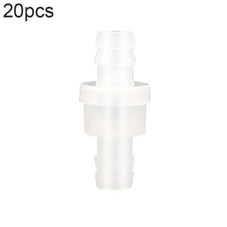 20 Peças de Válvula de Retenção para Traqueia de Bomba de Oxigénio para Aquário, 4mm (Vermelho), 4mm (Preto), 4mm (Branco), 4mm (Azul), 8mm (Vermelho), 10mm (Branco), 12mm (Branco), 4mm (Branco Vermelho)