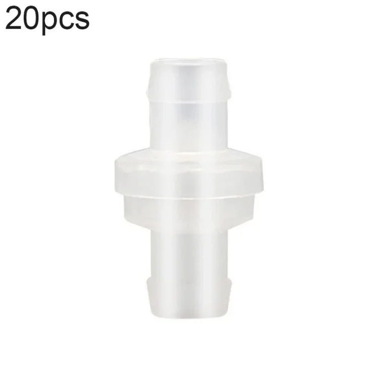 20 Peças de Válvula de Retenção para Traqueia de Bomba de Oxigénio para Aquário, 4mm (Vermelho), 4mm (Preto), 4mm (Branco), 4mm (Azul), 8mm (Vermelho), 10mm (Branco), 12mm (Branco), 4mm (Branco Vermelho)