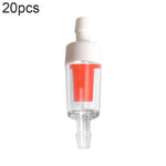 20 Peças de Válvula de Retenção para Traqueia de Bomba de Oxigénio para Aquário, 4mm (Vermelho), 4mm (Preto), 4mm (Branco), 4mm (Azul), 8mm (Vermelho), 10mm (Branco), 12mm (Branco), 4mm (Branco Vermelho)