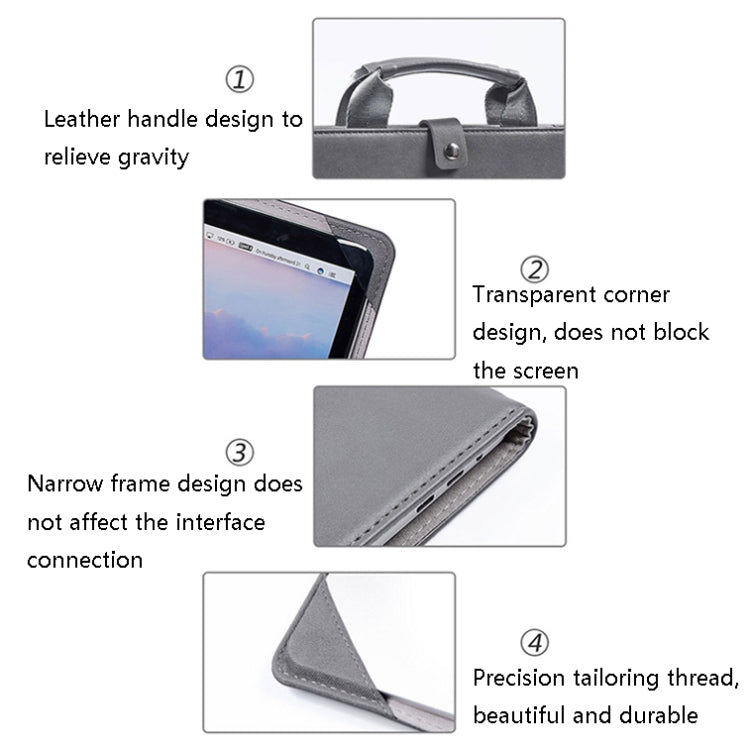 Capa Protetora para Portátil Estilo Livro, Mala de Mão Para MacBook, 16 polegadas, 13 polegadas